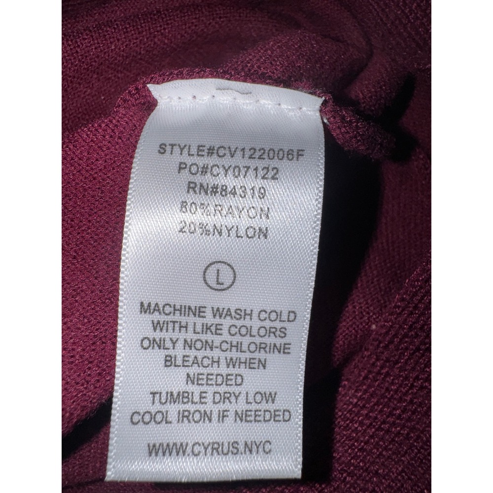 Cyrus New York Womens Dolman Sleeve Boat Neck Sweater Red Mahogany L - Picture 6 of 6